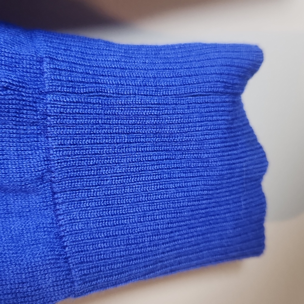 J. Crew Factory Merino Wool Royal Blue Cardigan Size XS - Picture 6 of 6